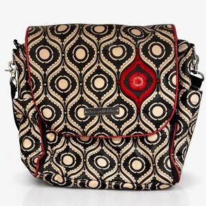 Petunia Pickle Bottom Black & Cream Baby Diaper Bag Tote (Large)